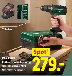 Lidl PARKSIDE Batteridreven bore- og skruemaskine 20 V tilbud
