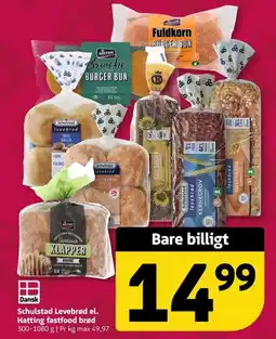 Løvbjerg Schulstad Levebrød el. Hatting fastfood brød tilbud