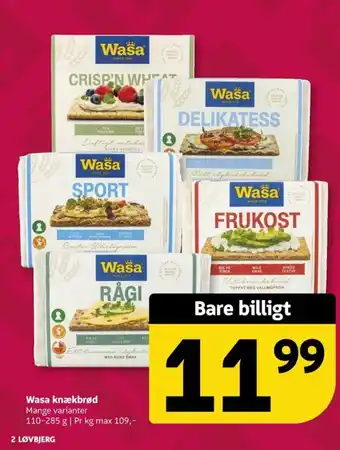 Wasa knækbrød