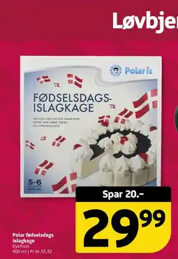 Løvbjerg Polar fødselsdags islagkage tilbud