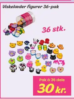 Hi five Viskelæder figurer 36-pak tilbud