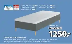 JYSK SKAUPA + FLYA boxmadras tilbud
