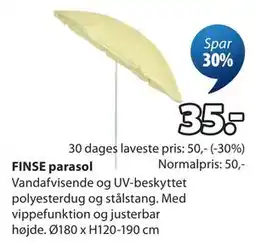 JYSK FINSE parasol tilbud