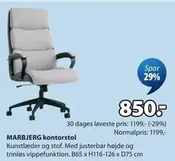 JYSK MARBJERG kontorstol tilbud