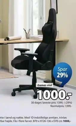 JYSK NIBE gamer-stol tilbud