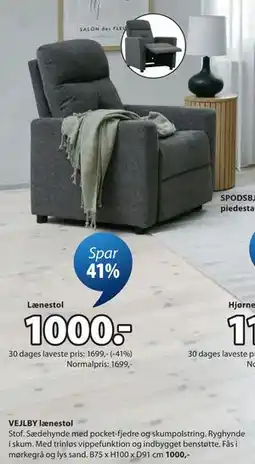 JYSK VEJLBY lænestol tilbud