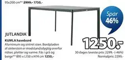 JYSK KUMLA havebord tilbud