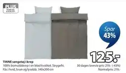 JYSK TINNE sengetøj i krep tilbud