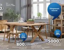 JYSK GRIBSKOV spisebord tilbud