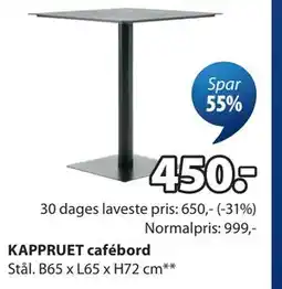 JYSK KAPPRUET cafébord tilbud
