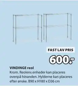 JYSK VINDINGE reol tilbud