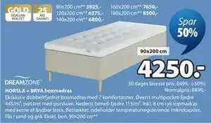 JYSK HORSLA + BRYA boxmadras tilbud