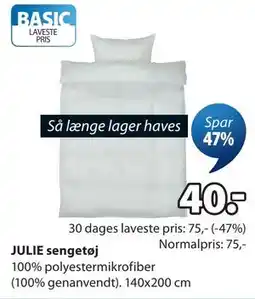 JYSK JULIE sengetøj tilbud
