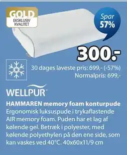 JYSK HAMMAREN memory foam konturpude tilbud