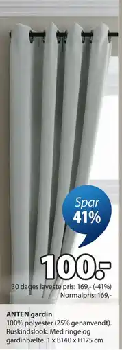JYSK ANTEN gardin tilbud