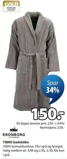 JYSK TIBRO badekåbe tilbud