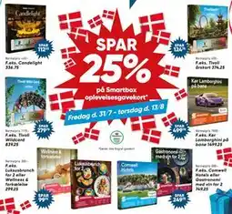 Bilka SPAR 25% på Smartbox oplevelsesgavekort tilbud