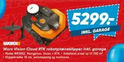 Bilka Worx Vision Cloud RTK robotplæneklipper inkl. garage tilbud