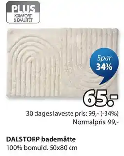 JYSK DALSTORP bademåtte tilbud