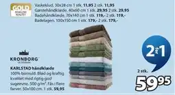 JYSK KARLSTAD håndklæde tilbud