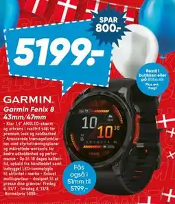 Bilka Garmin Fenix 8 43mm/47mm tilbud