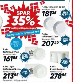 Bilka SPAR 35% på Royal Copenhagen tilbud