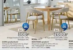 JYSK EJSING spisebordsstol tilbud