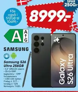 Bilka Samsung S26 Ultra 256GB tilbud