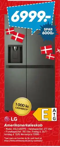 Bilka LG Amerikanerkøleskab tilbud