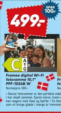 Bilka Frameo digital Wi-Fi fotoramme 10,1” PFF-1024B/W tilbud