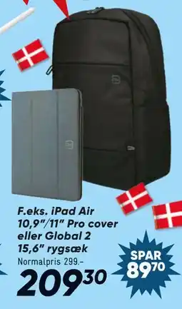 Bilka iPad Air 10,9”/11” Pro cover eller Global 2 15,6” rygsæk tilbud