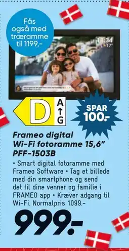 Bilka Frameo digital Wi-Fi fotoramme 15,6” PFF-1503B tilbud