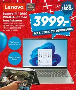 Bilka Lenovo 14” 16:10 WUXGA PC med touchskærm tilbud