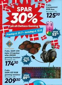 Bilka SPAR 30% alt Deltaco Gaming tilbud