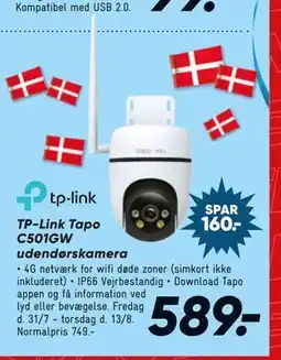 Bilka TP-Link Tapo C501GW udendørskamera tilbud