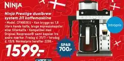 Bilka Ninja Prestige dualbrew system 2i1 kaffemaskine tilbud