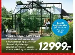 Bilka Vitavia Sirius orangeri 13000 sort tilbud
