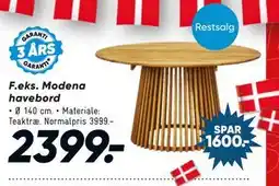Bilka Modena havebord tilbud