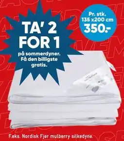 Bilka TA' 2 FOR 1 på sommerdyner tilbud