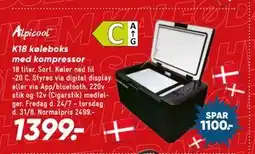 Bilka Alpicool K18 køleboks med kompressor tilbud