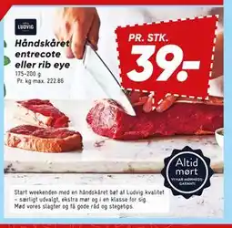 Bilka Håndskåret entrecote eller rib eye tilbud