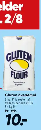 Bilka Gluten hvedemel tilbud