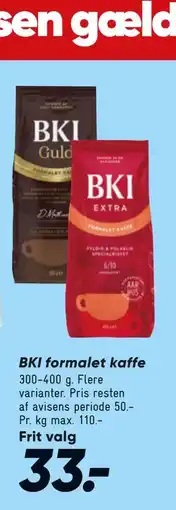 Bilka BKI formalet kaffe tilbud