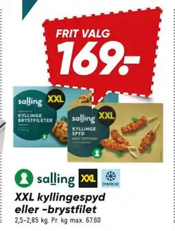 Bilka XXL kyllingespyd eller -brystfilet tilbud