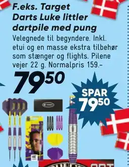 Bilka Target Darts Luke littler dartpile med pung tilbud