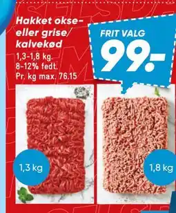 Bilka Hakket okse- eller grise/ kalvekød tilbud