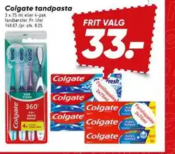 Bilka Colgate tandpasta tilbud
