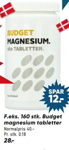 Bilka 160 stk. Budget magnesium tabletter tilbud