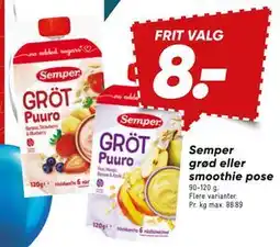 Bilka Semper grød eller smoothie pose tilbud
