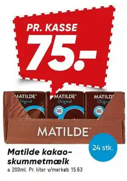 Bilka Matilde kakao-skummetmælk tilbud